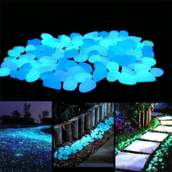 Garden Luminous Glowing Stone Glow In The Dark Pebbles